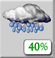 Scattered Showers. Chance for Measurable Precipitation 40% Scattered Showers. Chance for Measurable Precipitation 40%