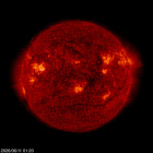 Click for time-lapse image of the sun